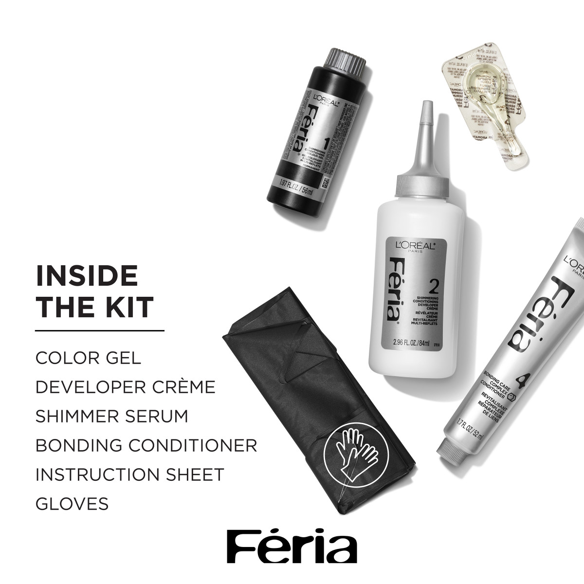 slide 3 of 7, L'Oréal Feria Permanent Hair Color Gel - Cool Amethyst, 1 ct