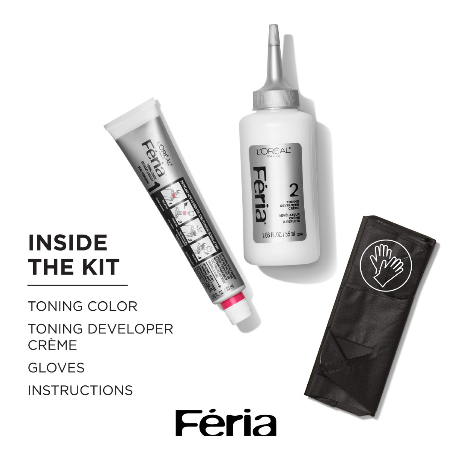 slide 8 of 8, L'Oréal L'Oreal Paris Feria Power Toner Long Lasting Anti-Brass Toner - Pearl Blonde 9V - 1 fl oz, 1 fl oz