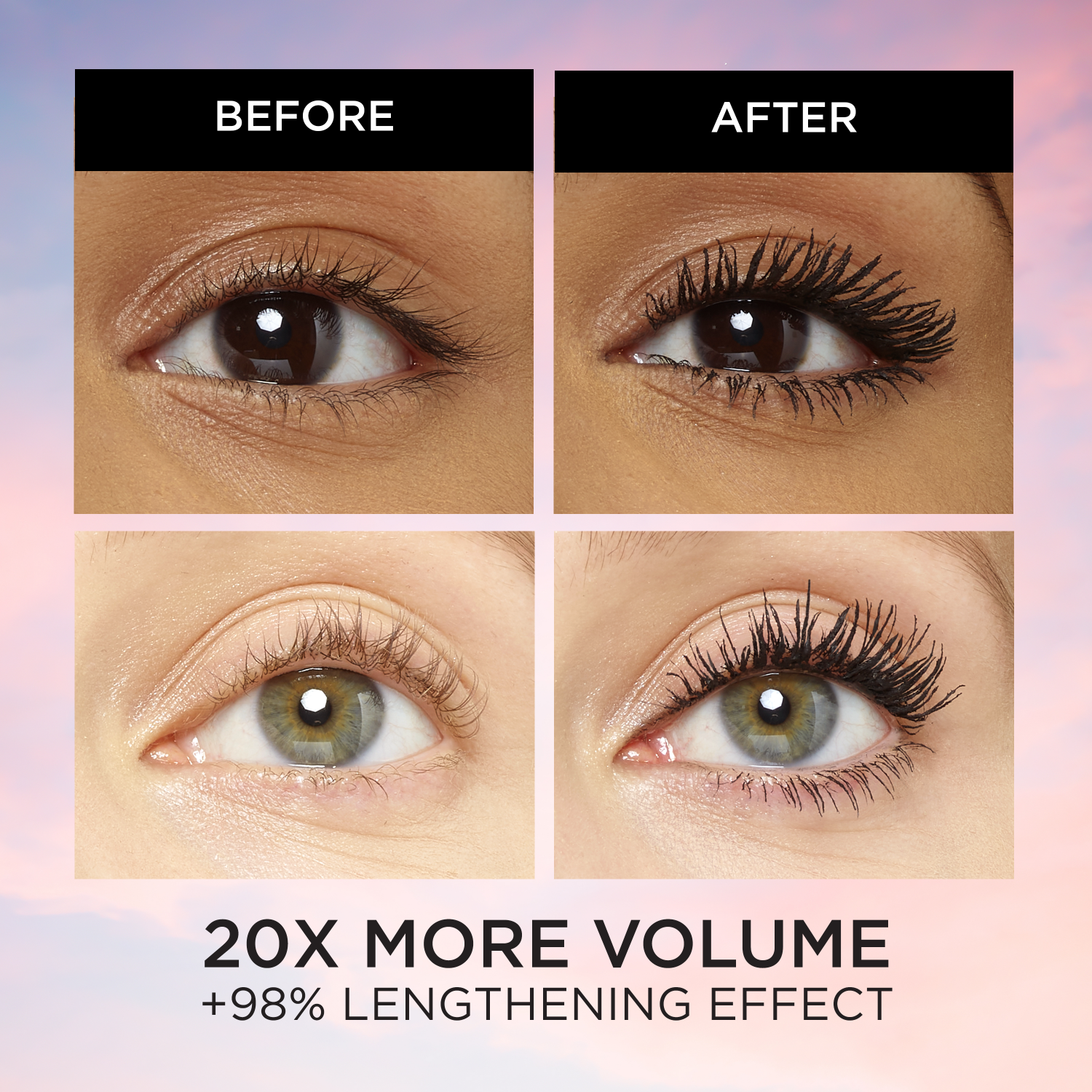 slide 4 of 7, L Oreal L'Oreal Paris On-The-Go Eye Kit Voluminous Mascara, 0.54 fl oz