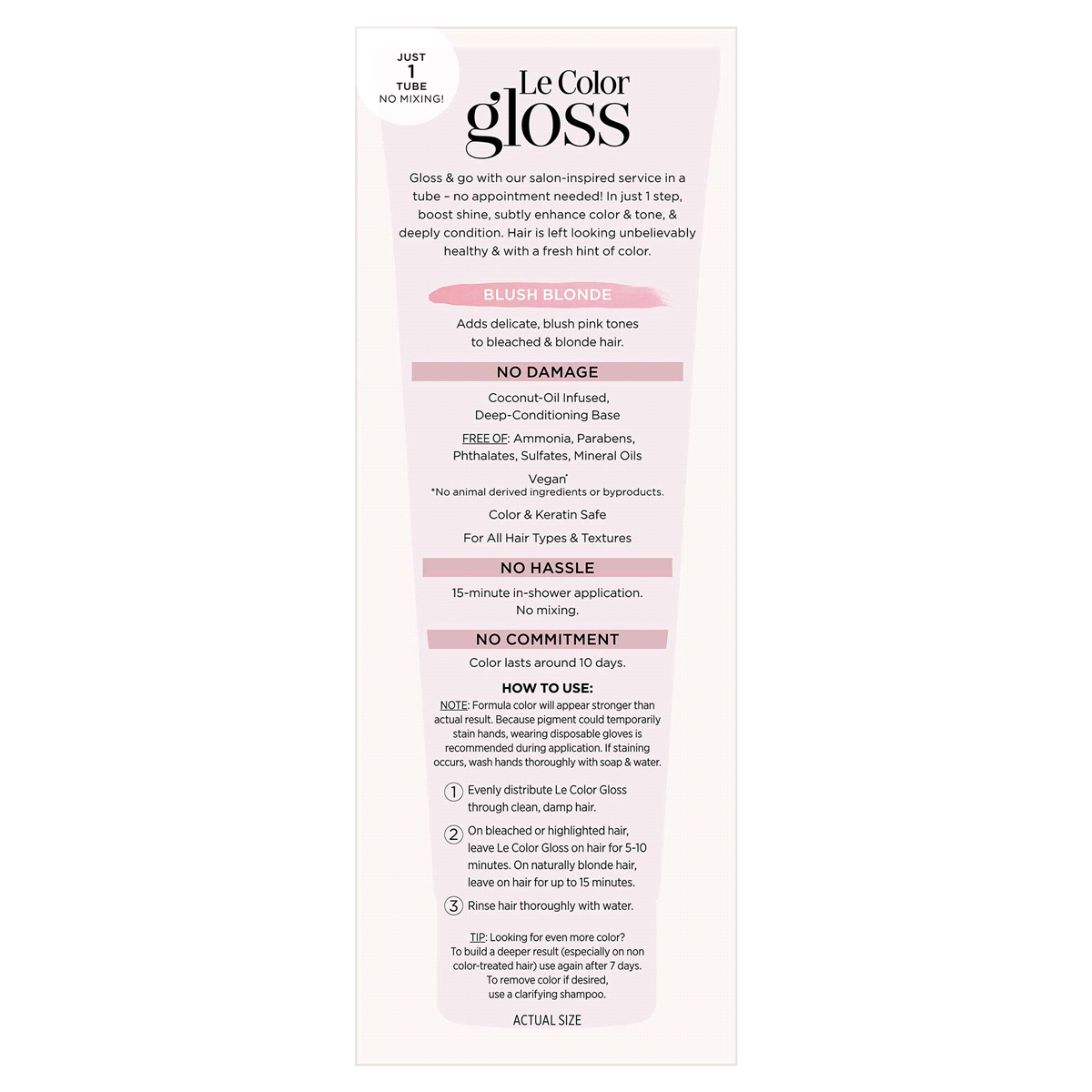 L Oreal L'Oreal Paris Le Color Gloss One Step InShower Toning Gloss, Blush Blonde 4 fl oz Shipt