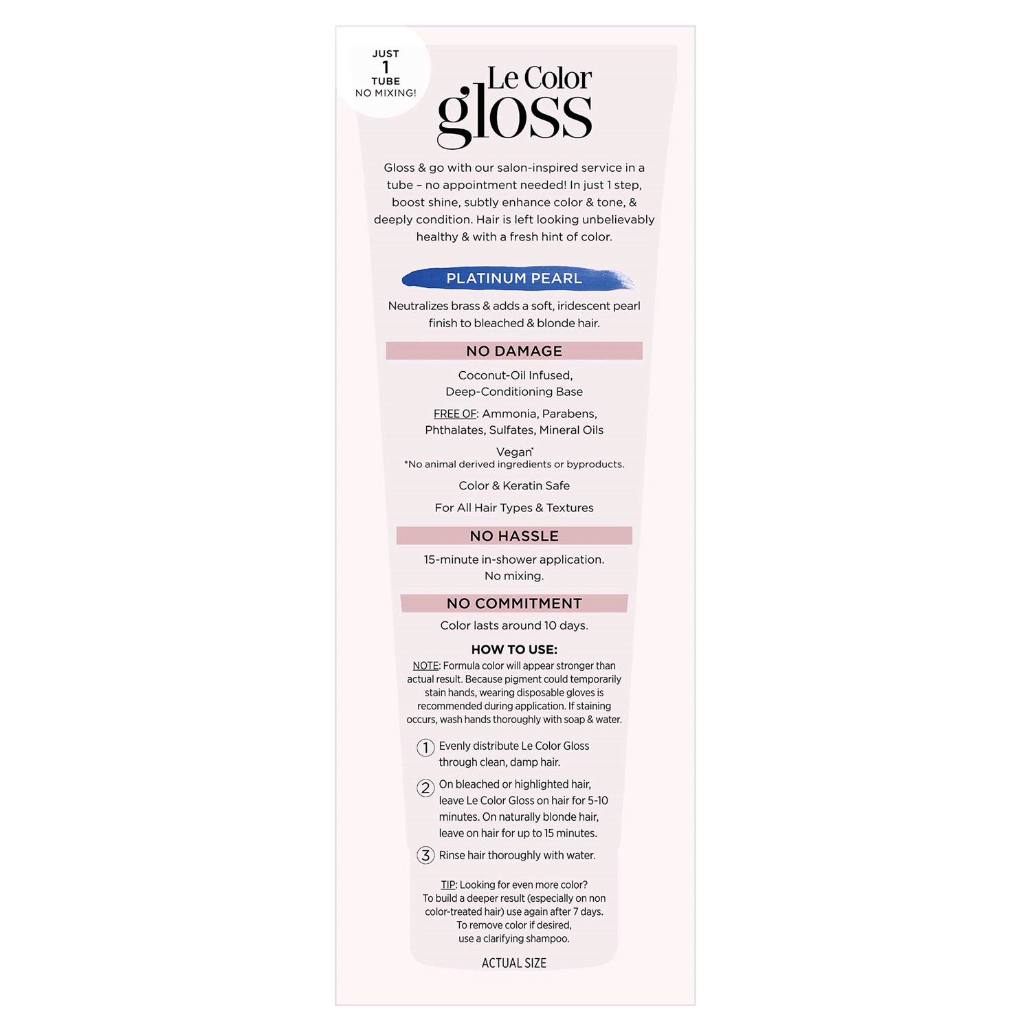 slide 2 of 5, L'Oréal Brass Neutralizing Platinum Pearl One Step Toning Gloss 4 fl oz, 4 fl oz