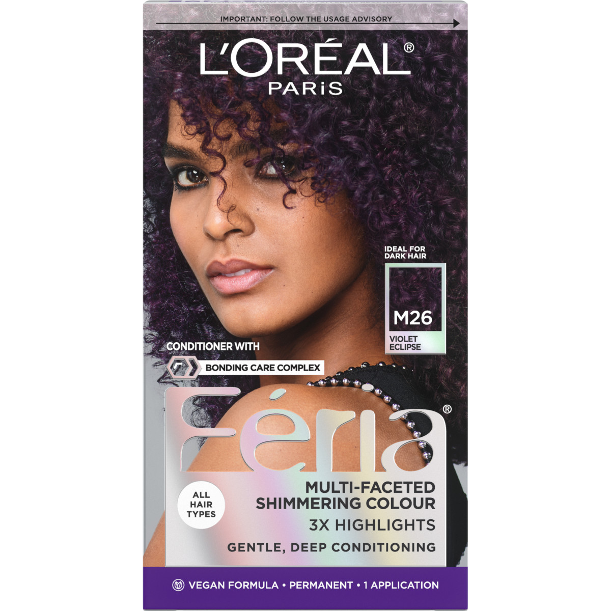 slide 1 of 8, L'Oréal Feria Midnight Bold Multi-Faceted Permanent Hair Color, 1 ct