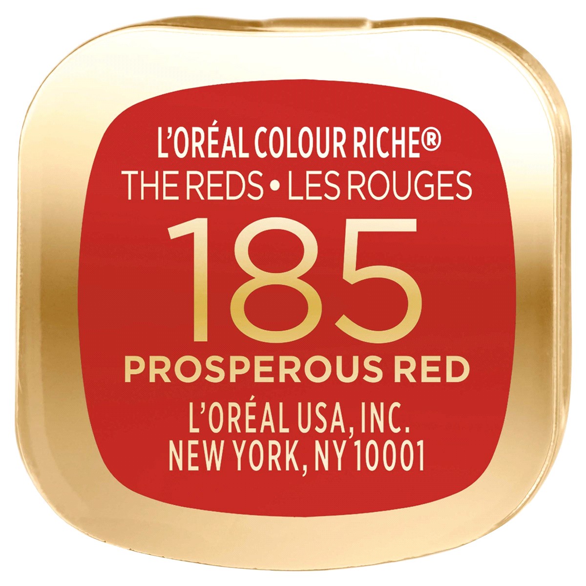 slide 5 of 5, L'Oréal L'Oreal Paris Colour Riche reds of worth satin lipstick with intense color, Prosperous Red, 0.13 oz