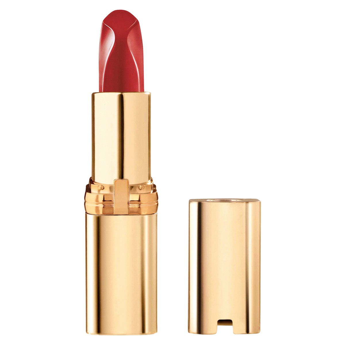 slide 1 of 5, L'Oréal L'Oreal Paris Colour Riche reds of worth satin lipstick with intense color, Prosperous Red, 0.13 oz