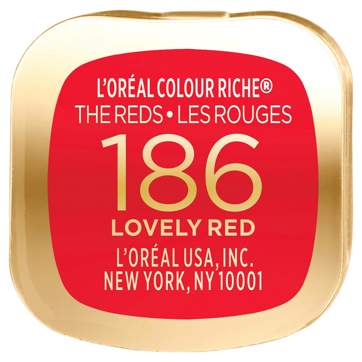 slide 5 of 5, L'Oréal L'Oreal Paris Colour Riche reds of worth satin lipstick with intense color, Lovely Red, 0.13 oz