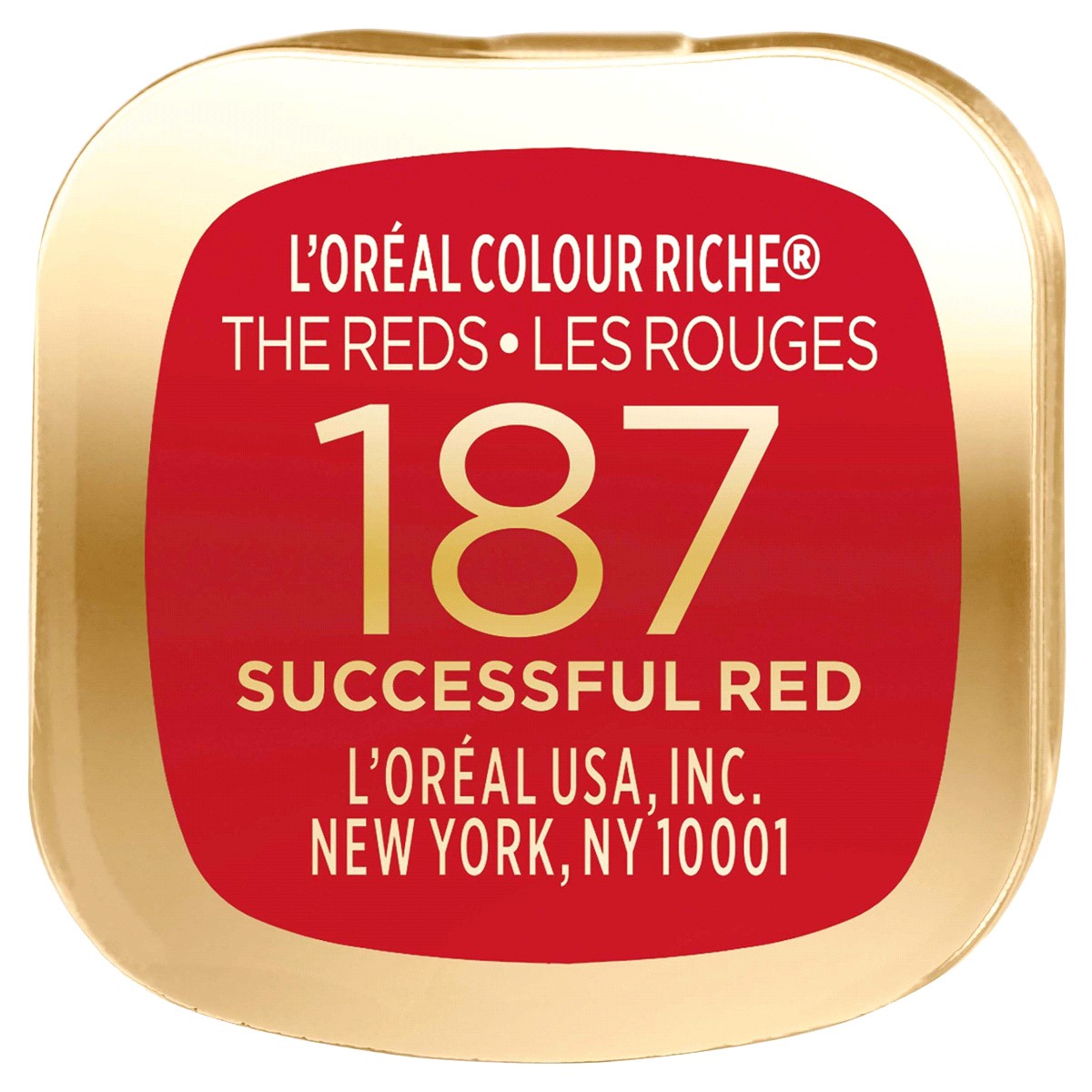 slide 2 of 5, L'Oréal L'Oreal Paris Colour Riche reds of worth satin lipstick with intense color, Successful Red, 0.13 oz