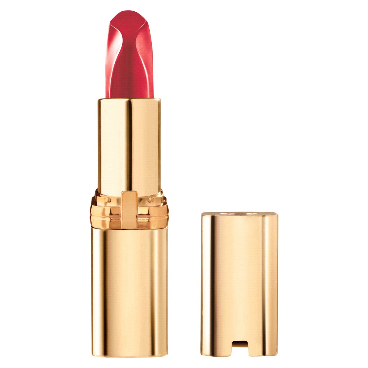 slide 1 of 5, L'Oréal L'Oreal Paris Colour Riche reds of worth satin lipstick with intense color, Successful Red, 0.13 oz