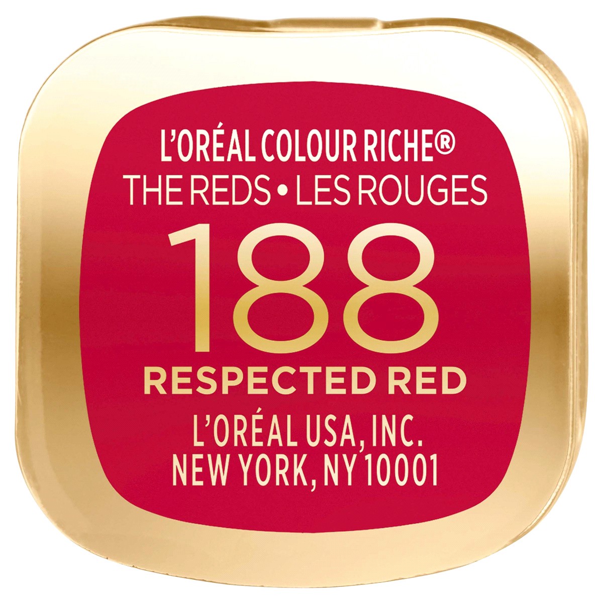 slide 4 of 5, L'Oréal L'Oreal Paris Colour Riche reds of worth satin lipstick with intense color, Respected Red, 0.13 oz