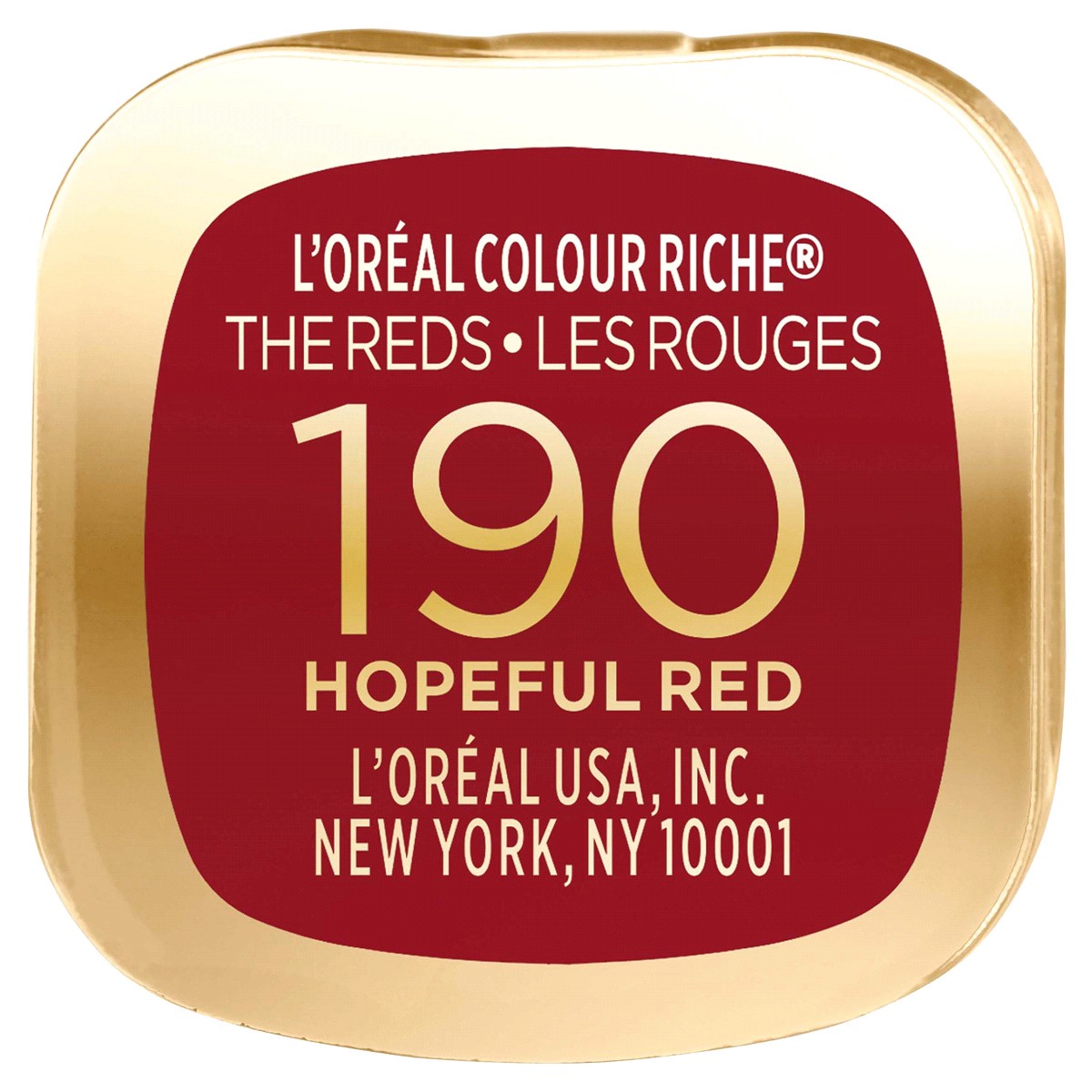 slide 5 of 5, L'Oréal L'Oreal Paris Colour Riche reds of worth satin lipstick with intense color, Hopeful Red, 0.13 oz