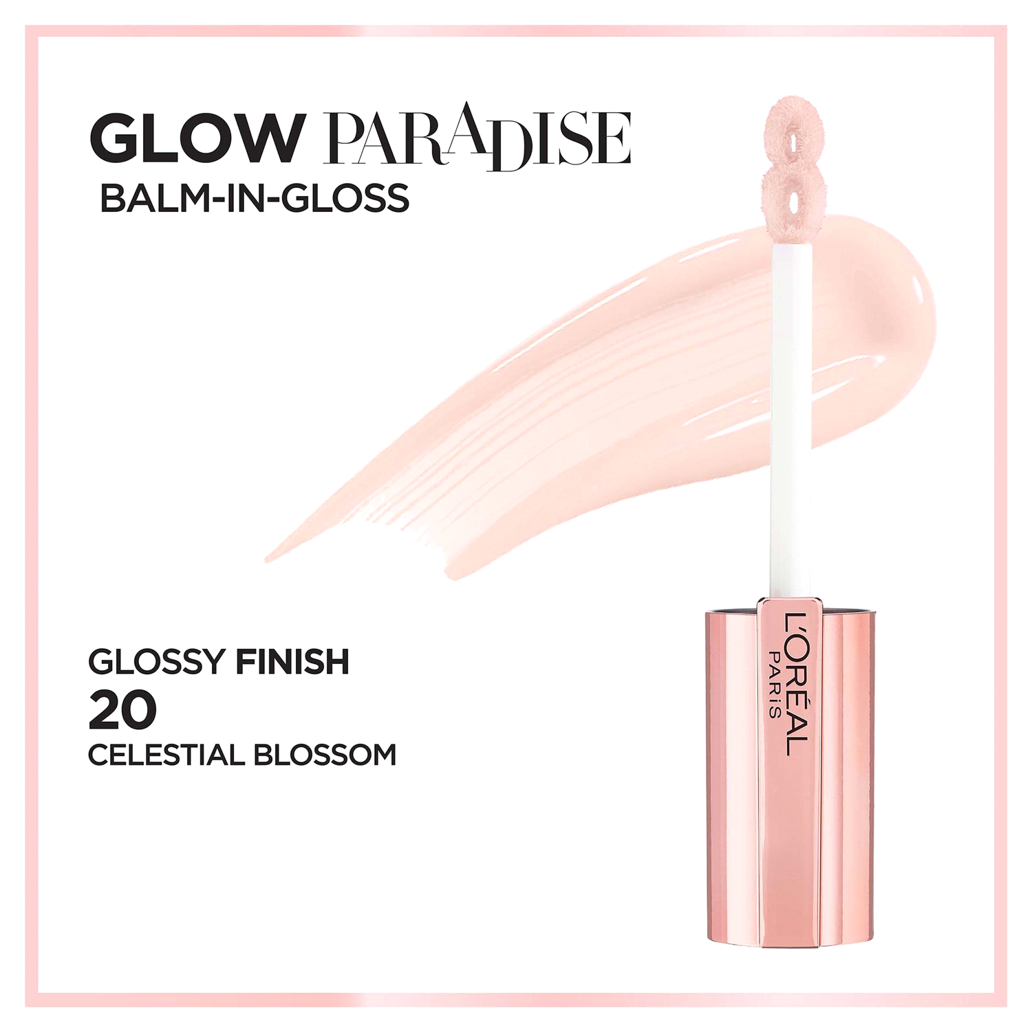 slide 3 of 5, L'Oréal L'Oreal Paris Glow Paradise Lip Balm-in-Gloss with Pomegranate Extract, Celestial Blossom, 0.23 fl oz