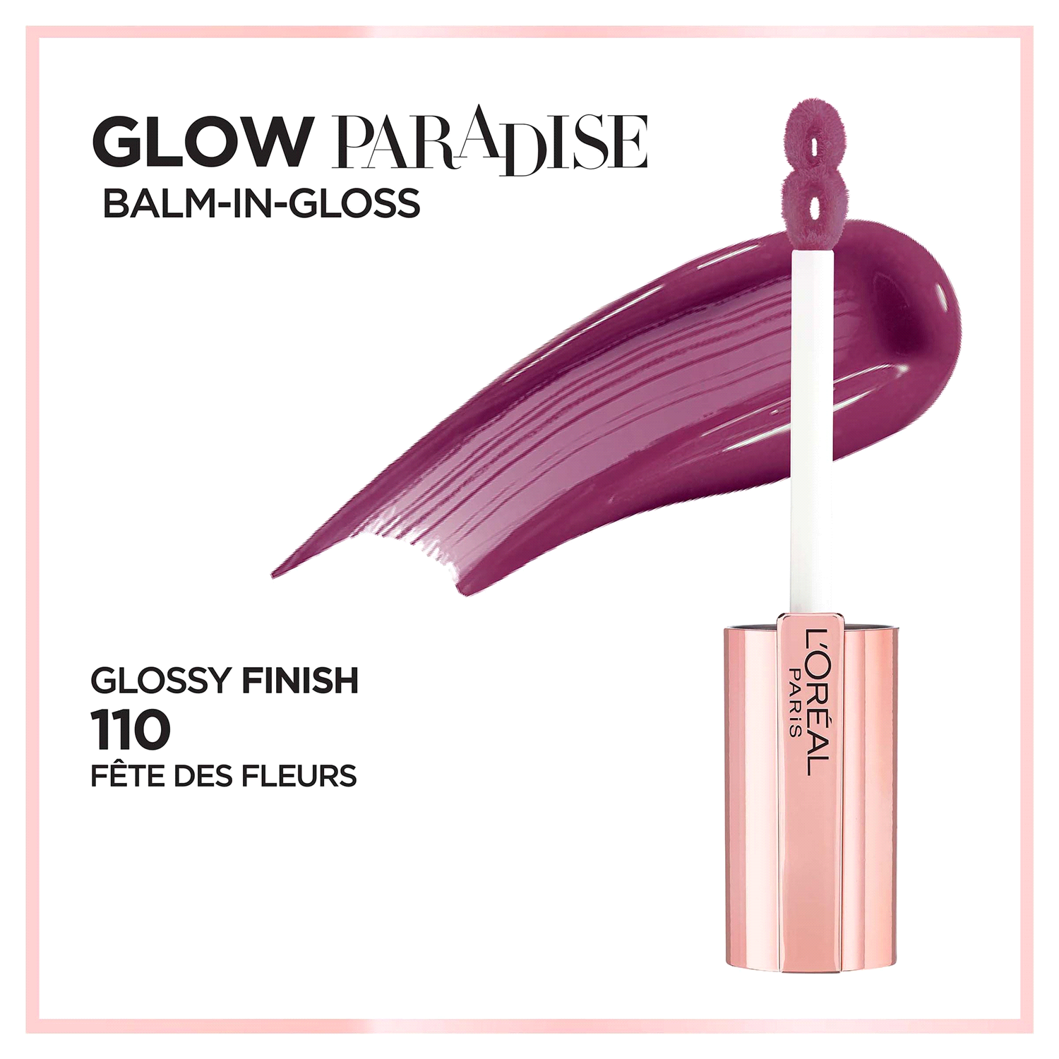 slide 3 of 5, L'Oréal L'Oreal Paris Glow Paradise Lip Balm-in-Gloss with Pomegranate Extract, Fete de Fleurs, 0.23 fl oz