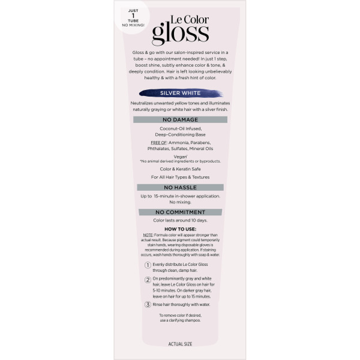 slide 2 of 2, L'Oréal Le Color Gloss Silver White One Step Toning Gloss 4.0 fl oz, 4 fl oz