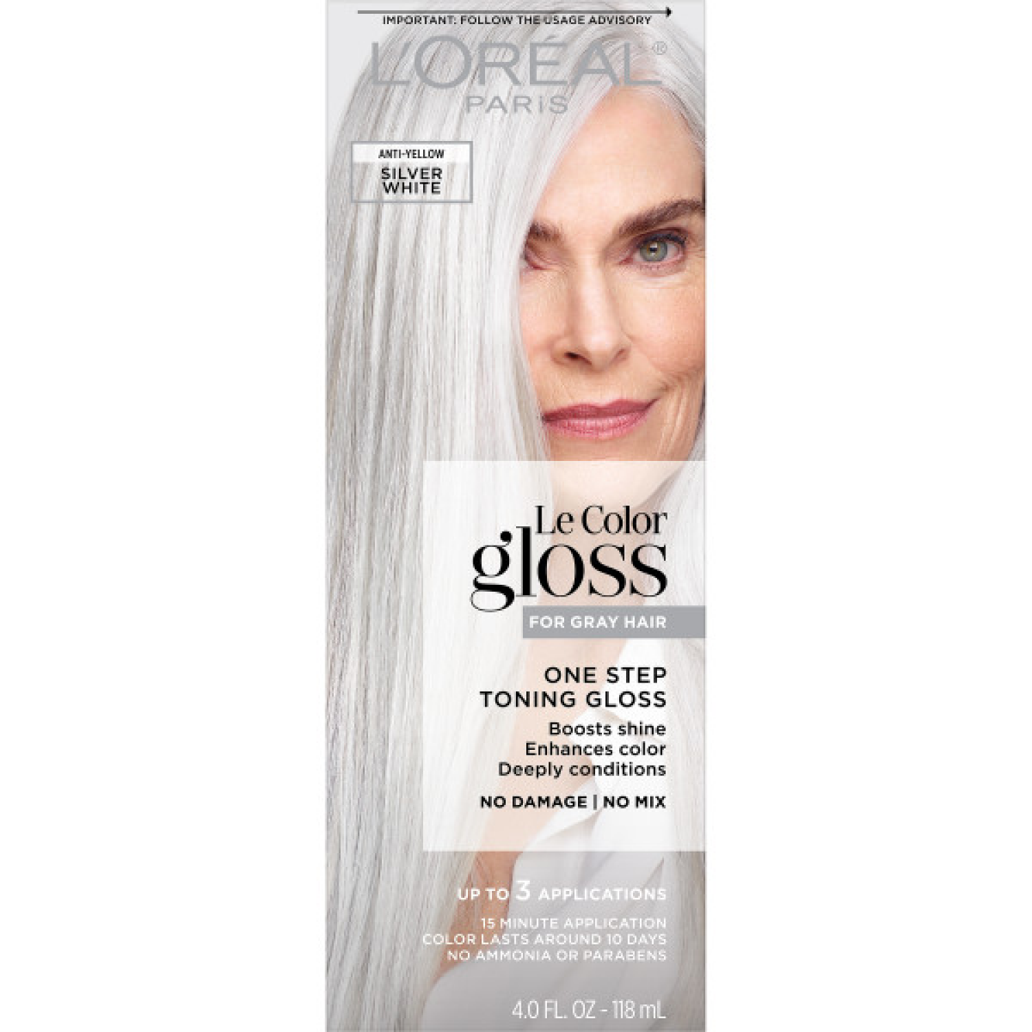 slide 1 of 2, L'Oréal Le Color Gloss Silver White One Step Toning Gloss 4.0 fl oz, 4 fl oz
