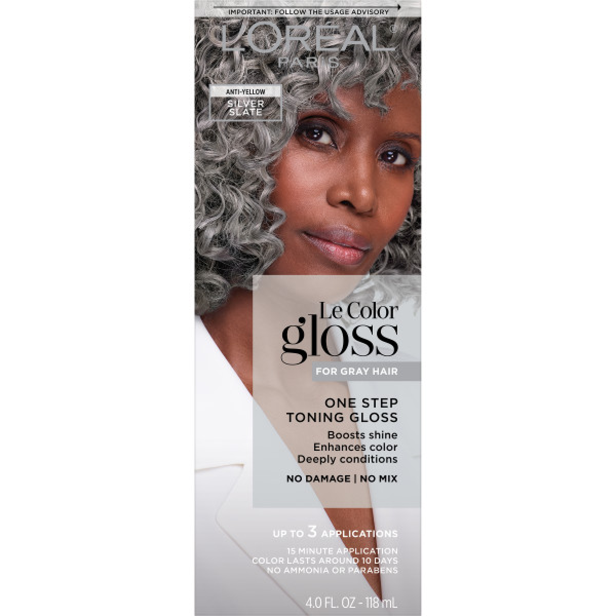 slide 1 of 2, L'Oréal Le Color Gloss Silver Slate One Step Toning Gloss 4.0 fl oz, 4 fl oz