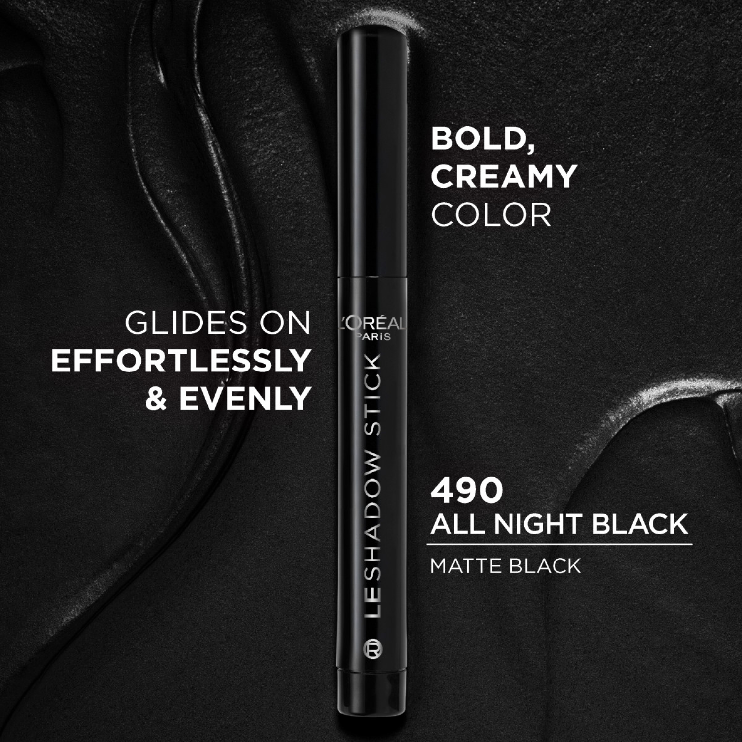 slide 5 of 7, L'Oréal 490 All Night Black Shadow Stick 0.049 oz, 0.049 oz