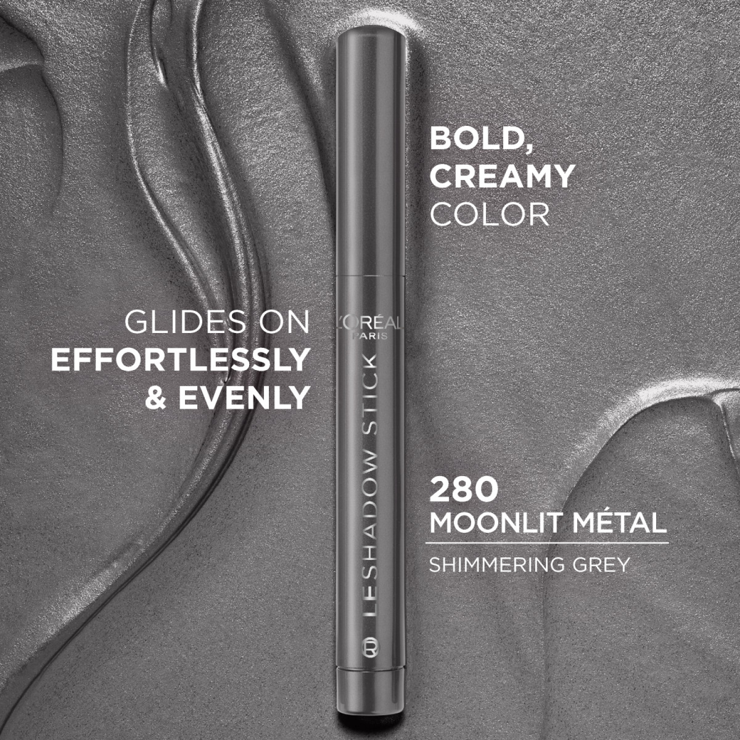 slide 5 of 7, L'Oréal Le Shadow Stick Blendable Cream Eyeshadow Stick - Moonlit Metal - 0.049oz, 0.049 oz