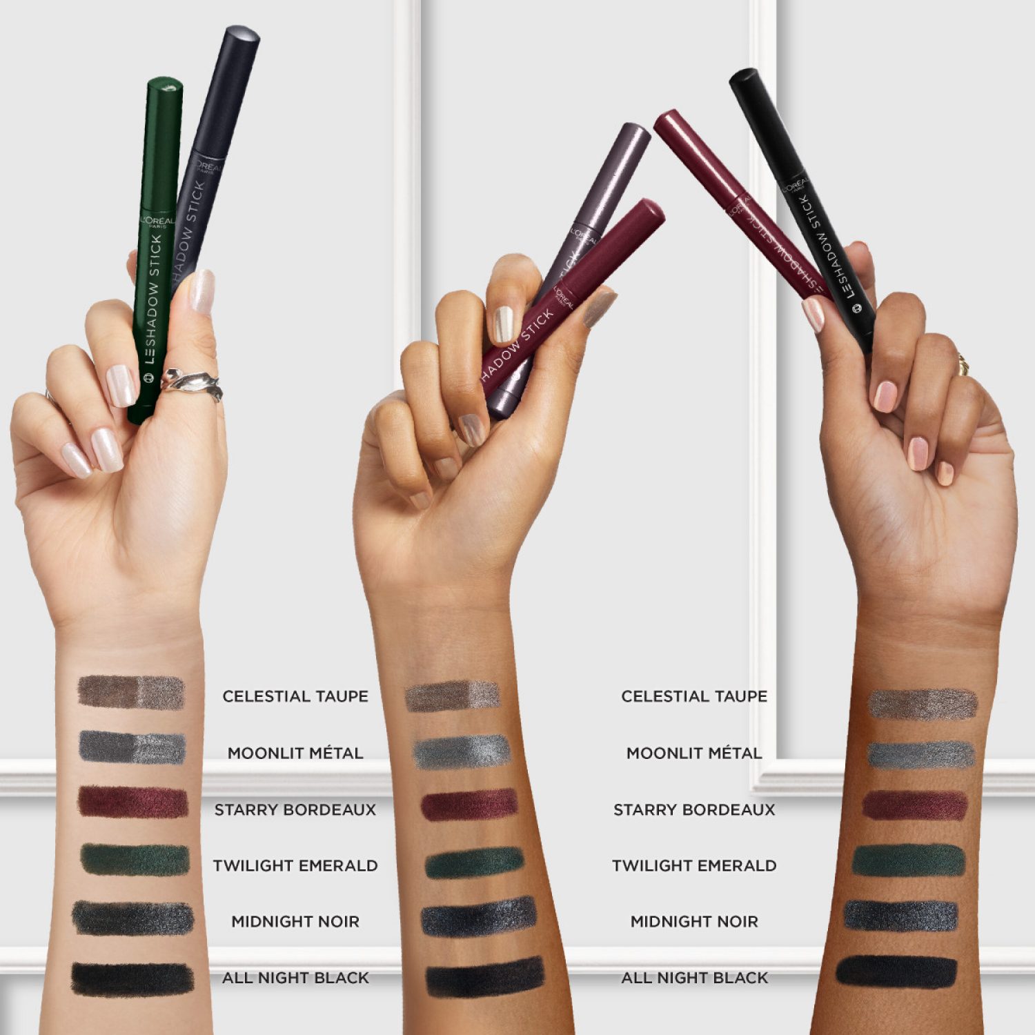 slide 7 of 7, L'Oréal Le Shadow Stick Blendable Cream Eyeshadow Stick - Moonlit Metal - 0.049oz, 0.049 oz