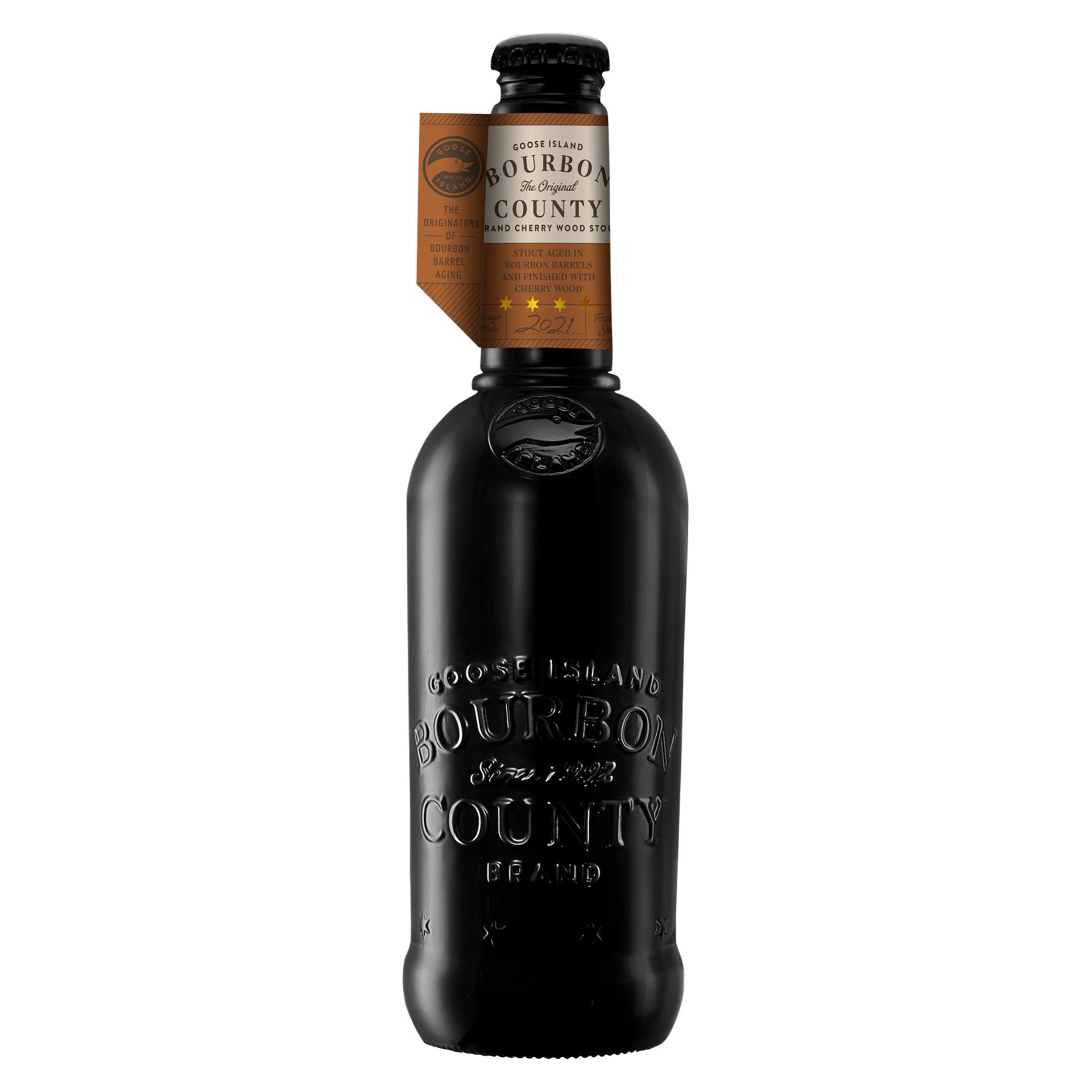 slide 2 of 2, Goose Island Beer Co. Bourbon County Imperial Stout Cherry Wood Beer Bottle, 14.2% ABV, 16.9 fl oz