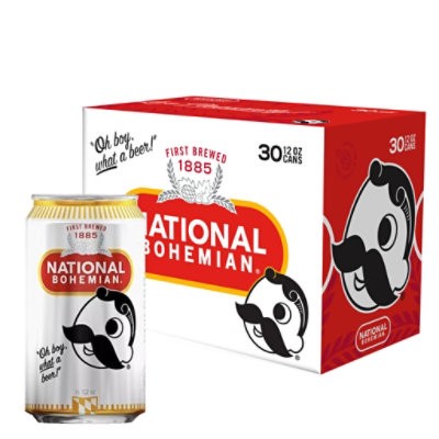slide 1 of 1, National Bohemian Lager 30 Count - 30-12 Fz, 360 fl oz