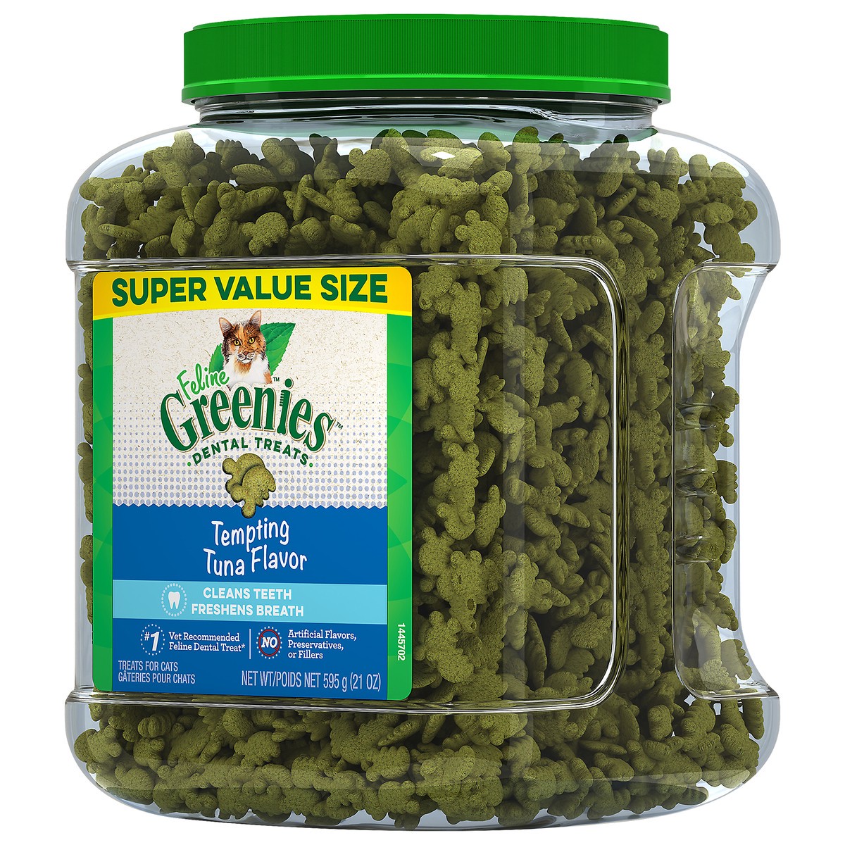 slide 4 of 5, Greenies Super Value Size Tempting Tuna Flavor Dental Treats for Cats 595 g, 595 g