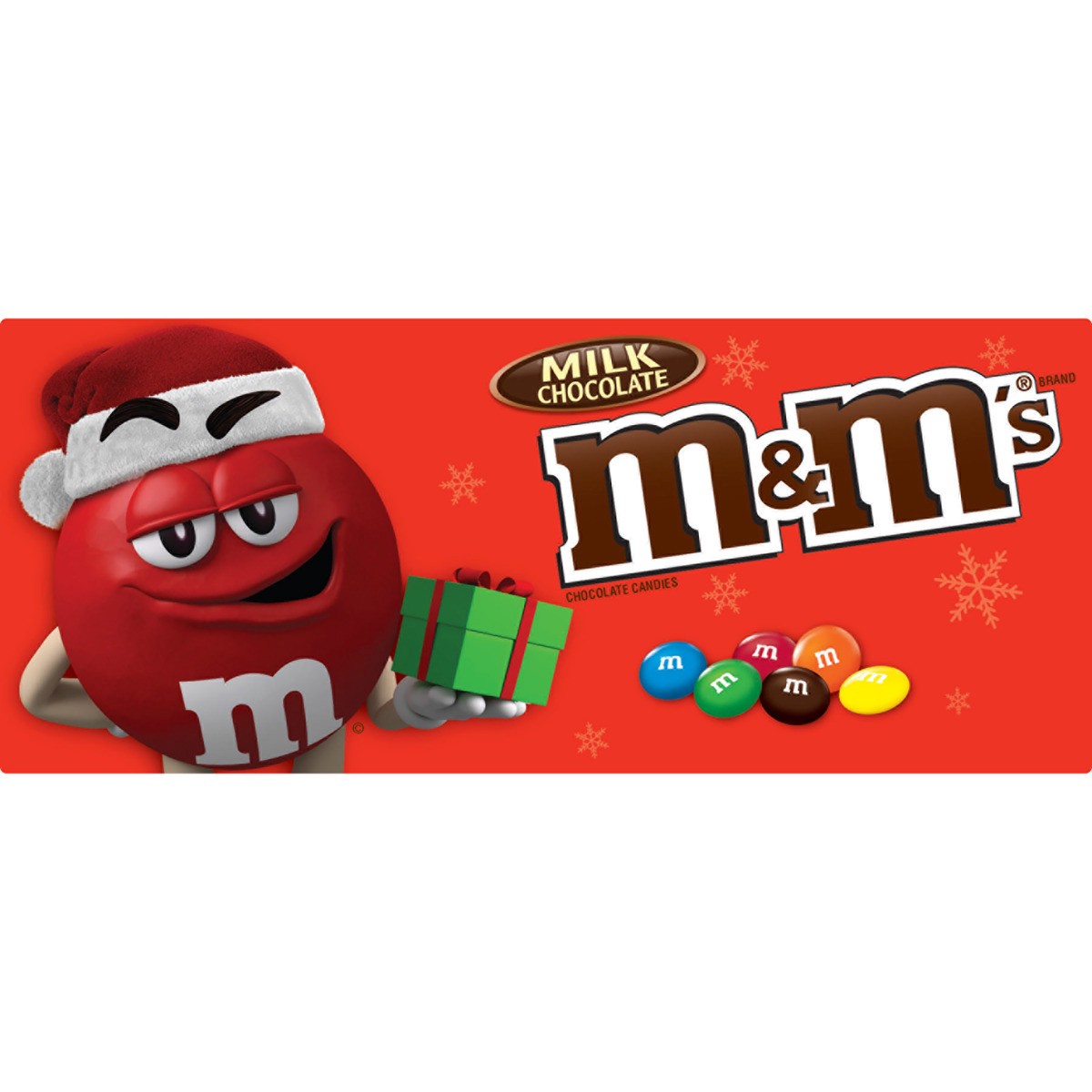 slide 1 of 7, M&M's Milk Chocolate Christmas Candy Gift 3.1-Ounce Boxes, 3.1 oz