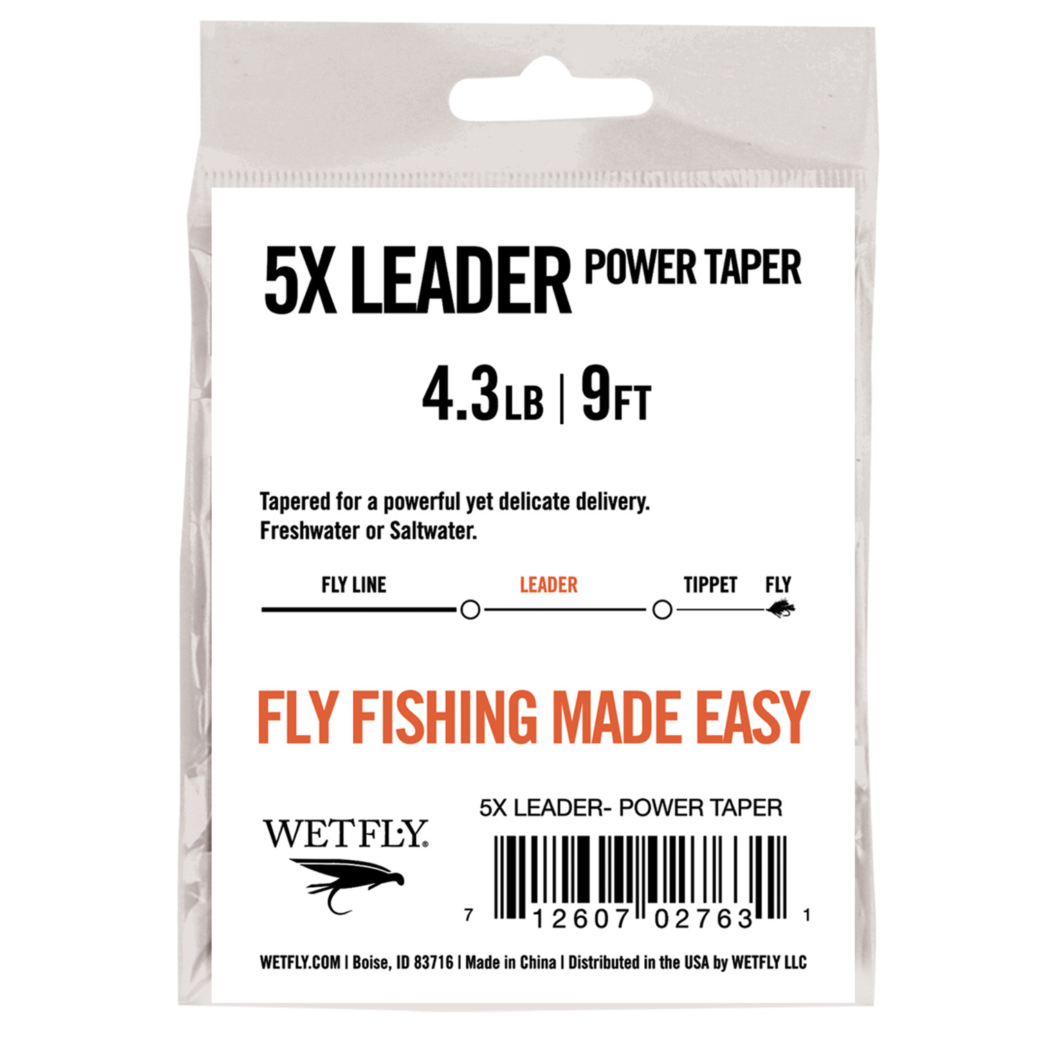slide 2 of 2, WETFLY 5X Leader Power Taper, 1 ct