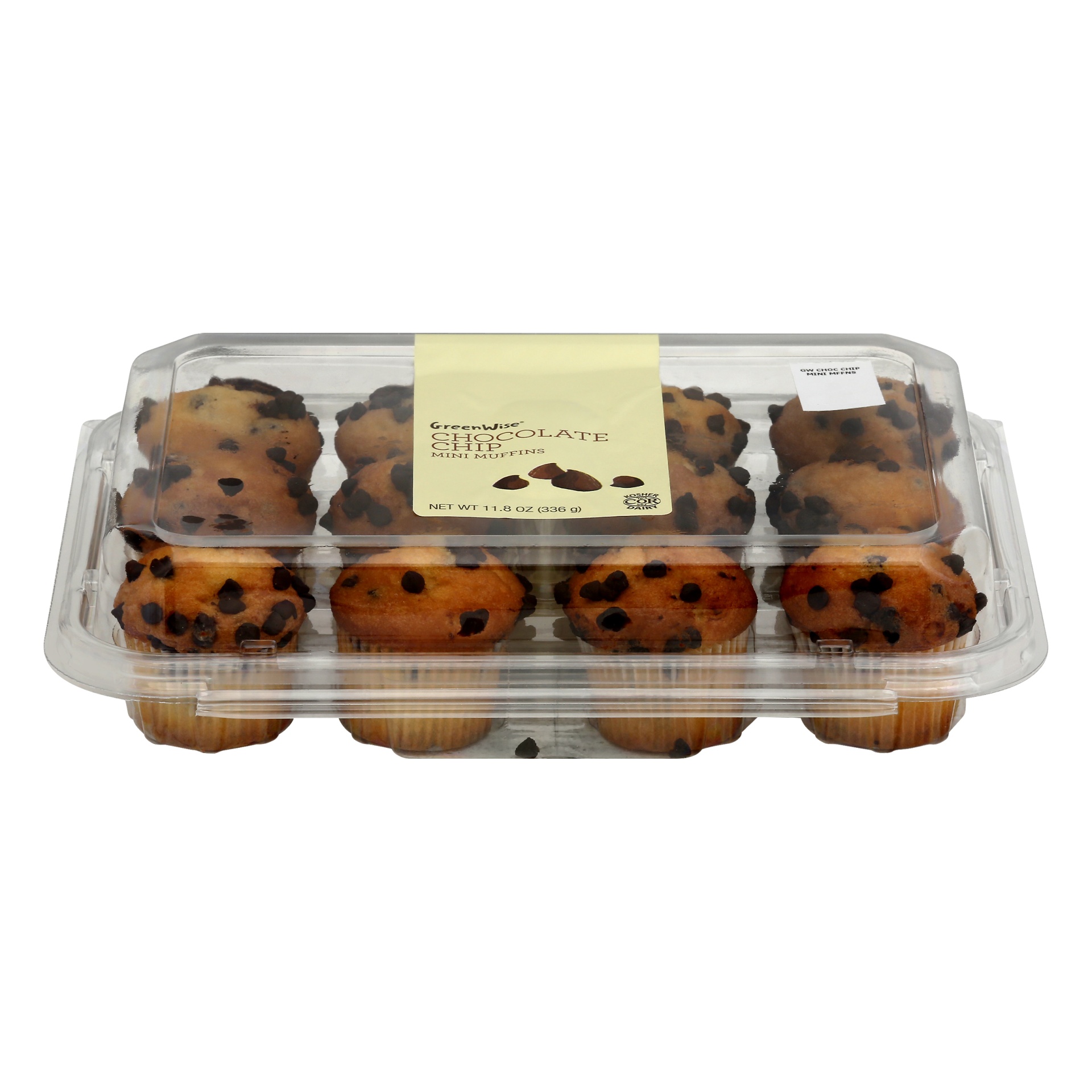 slide 1 of 1, GreenWise Mini Chocolate Chip Muffins, 9 oz