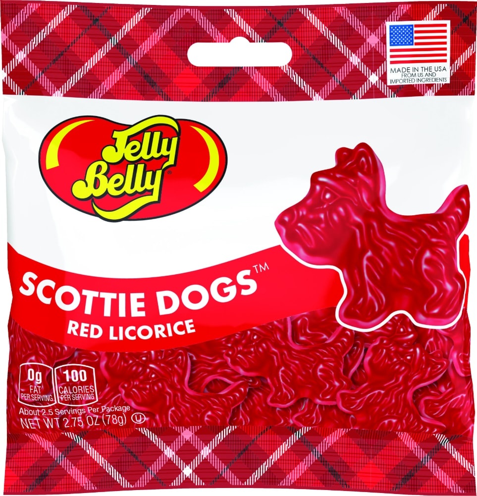 slide 1 of 1, Jelly Belly Scottie Dogs Red Licorice Grab & Go Bag, 2.75 oz