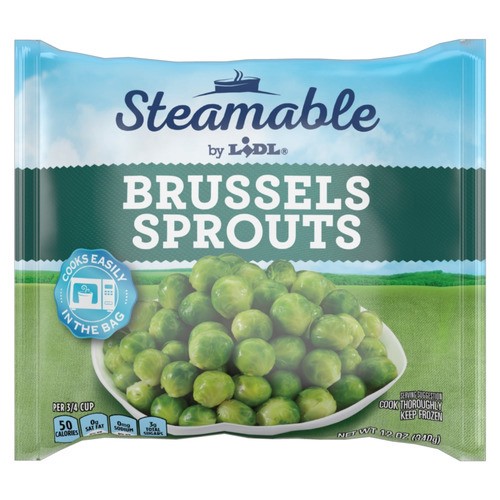 slide 1 of 1, frozen steamable Brussels sprouts, 12 oz