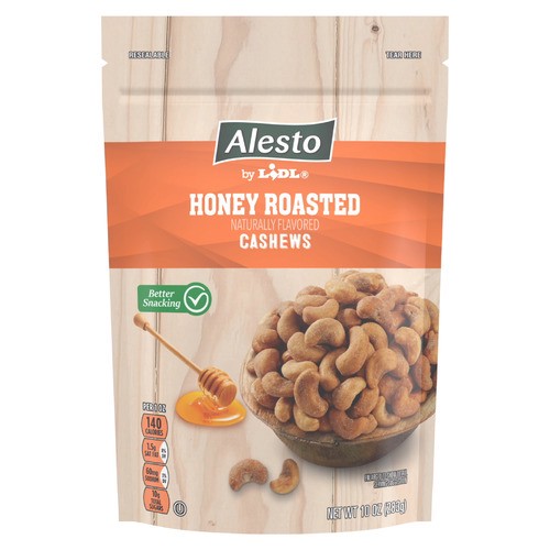 slide 1 of 1, Alesto honey roasted cashews, 10 oz