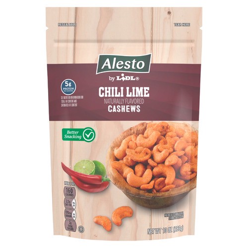 slide 1 of 1, Alesto cashews, chili lime, 10 oz