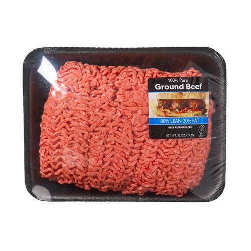 slide 1 of 1, ground beef, 80% lean, 2 lb