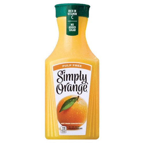 slide 1 of 1, Simply Orange® pulp free juice, 52 fl oz