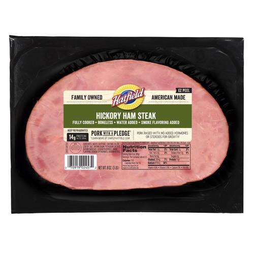 slide 1 of 1, Hatfield® hickory ham steak, 8 oz