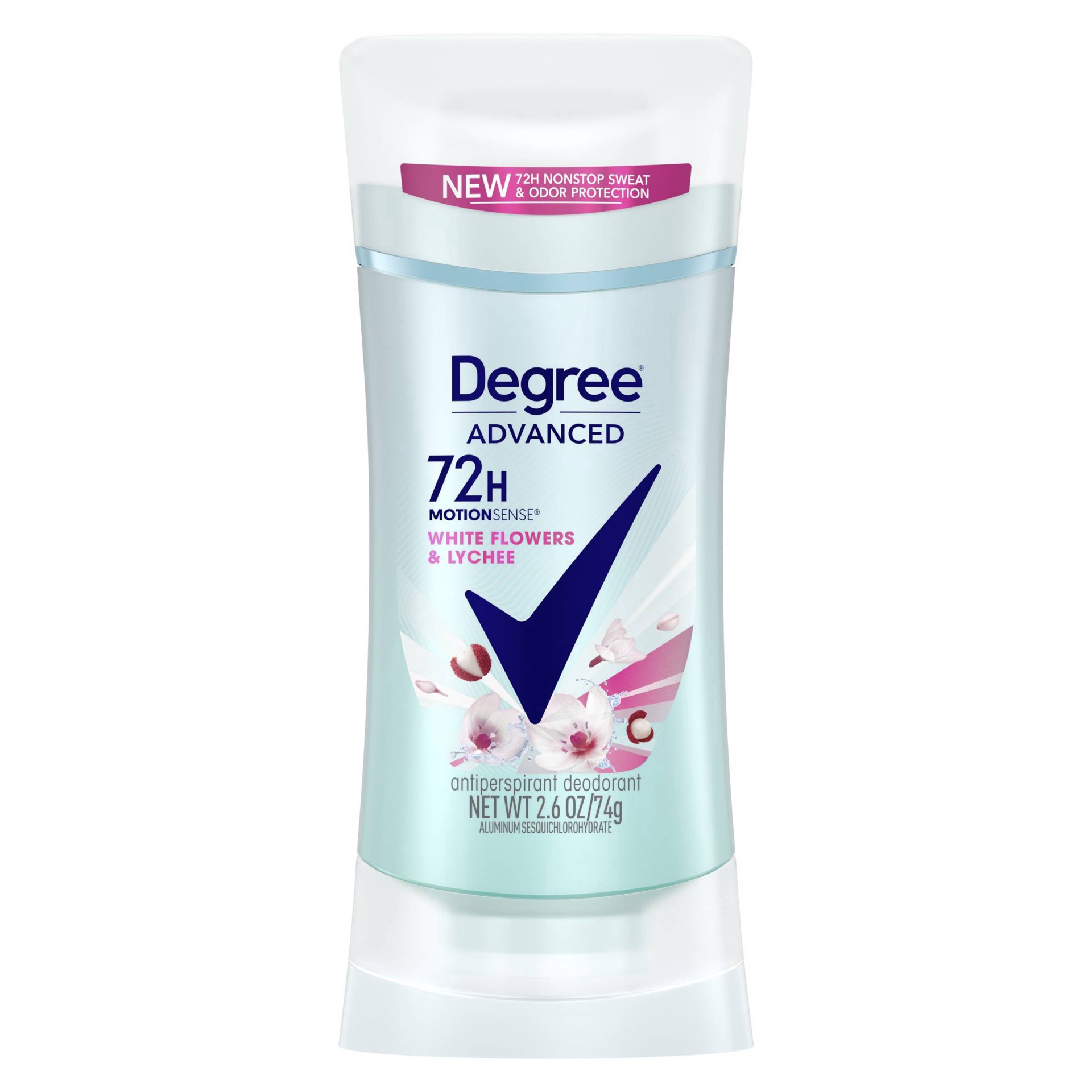 slide 4 of 9, Degree Advanced Protection Antiperspirant Deodorant White Flowers & Lychee, 2.6 oz, 2.6 oz