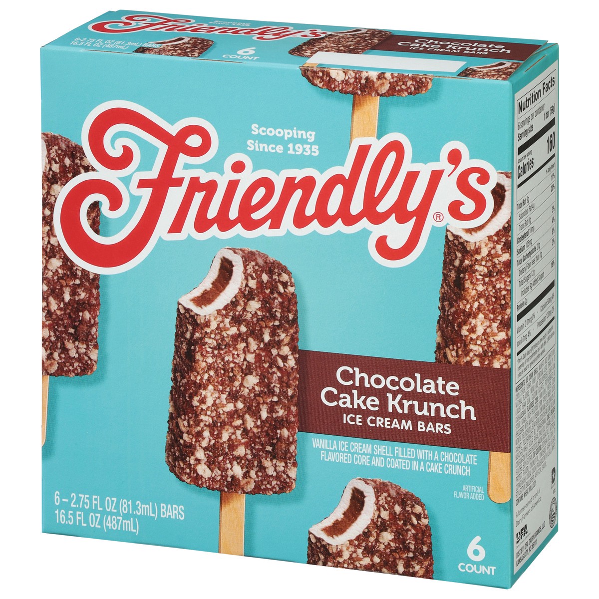 slide 9 of 9, Friendly's Chocolate Cake Krunch Ice Cream Bars, 6 ct; 2.75 fl oz