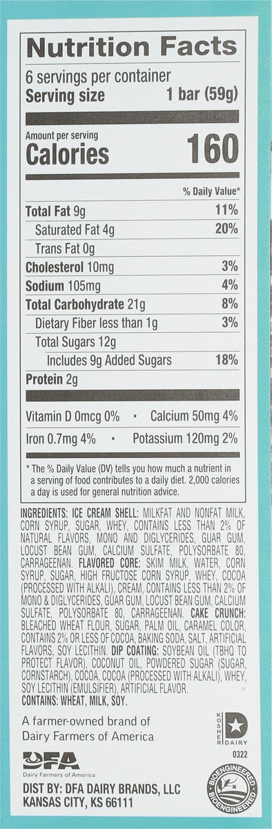 slide 2 of 9, Friendly's Chocolate Cake Krunch Ice Cream Bars, 6 ct; 2.75 fl oz