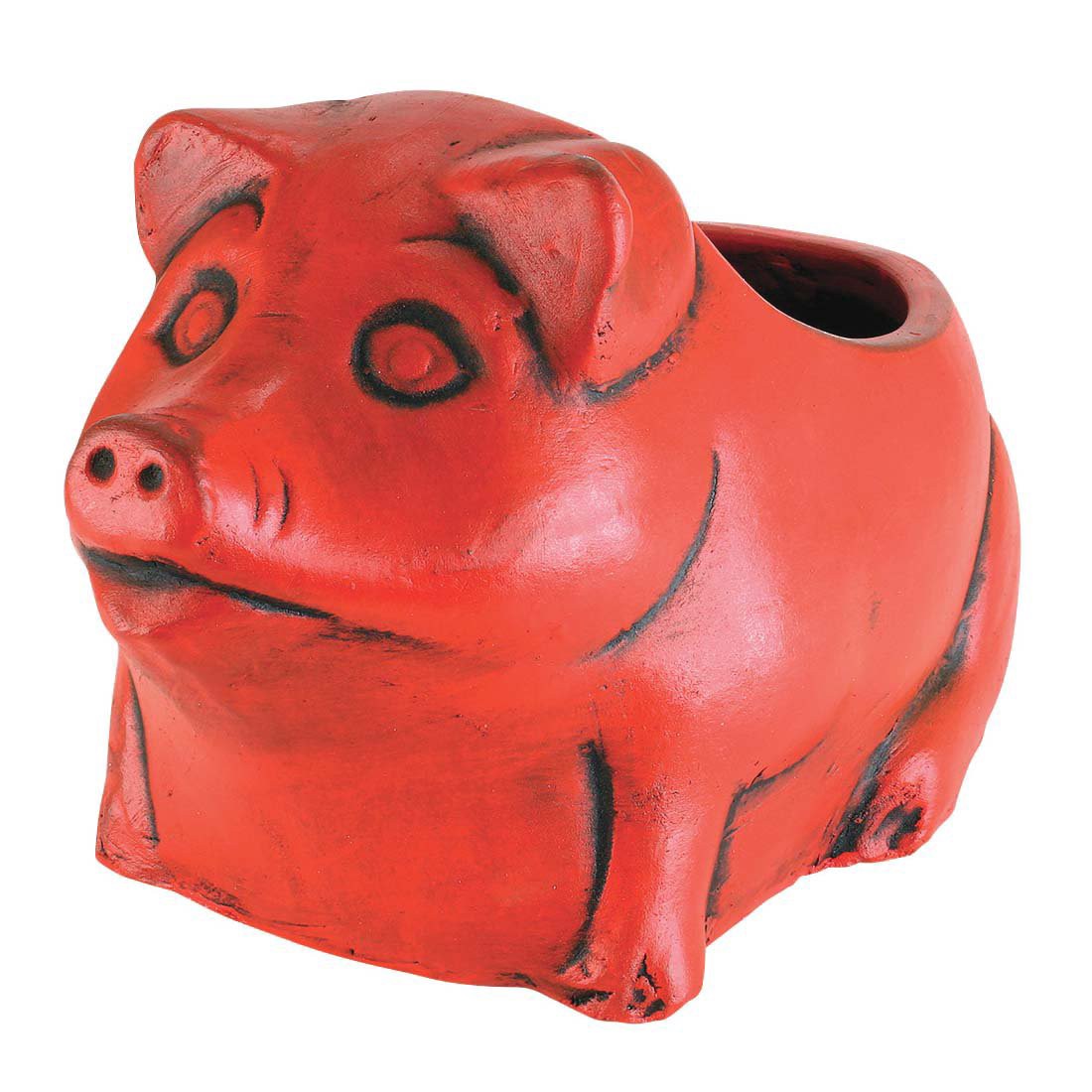 slide 1 of 1, PR Imports Red Pig Planter, 17 in