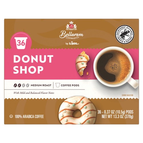 slide 1 of 1, Bellarom coffee pods, donut shop, 13.3 oz / 36 ct