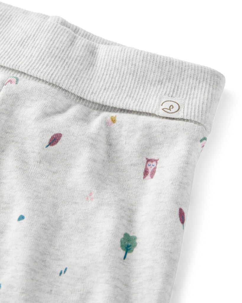 slide 4 of 5, Littleplanet Baby Girl 2-Pack Organic Cotton Grow-With-Me Joggers Icon Print, Rosewood Pink 6M, 1 ct