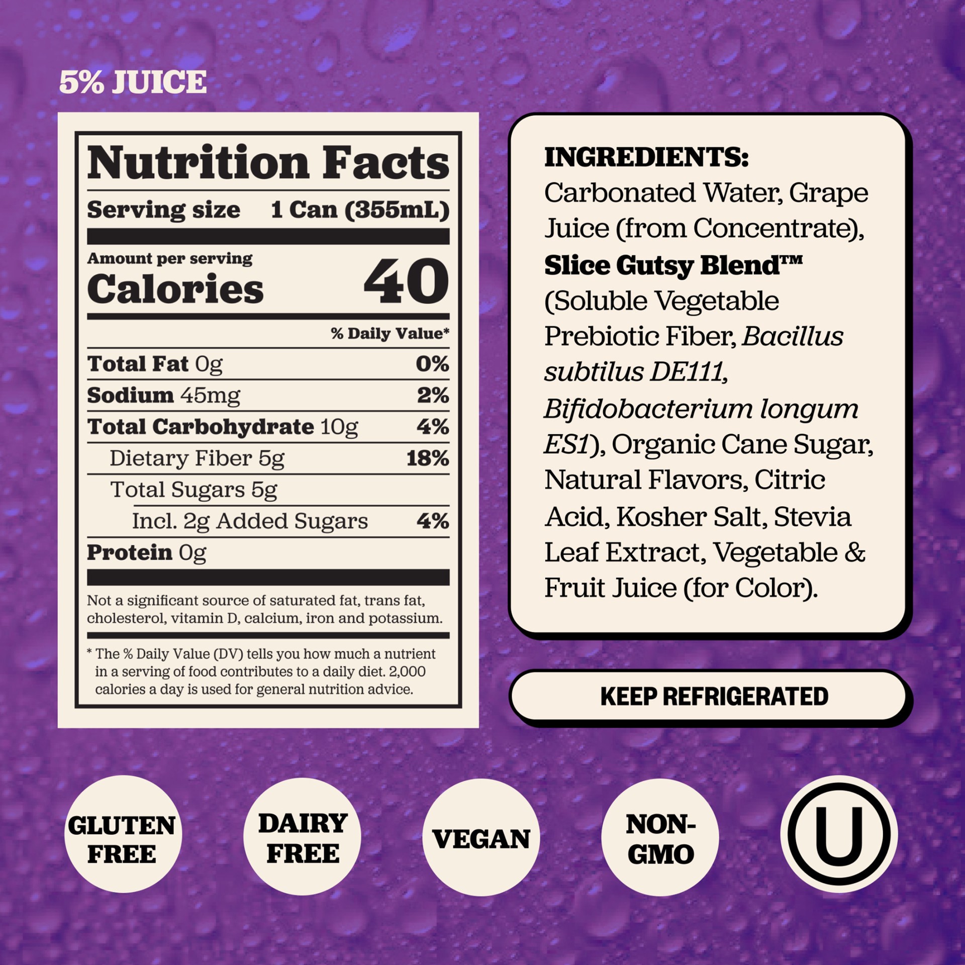 slide 3 of 7, Slice Grape Healthy Soda, 12 fl oz Can, 12 fl oz