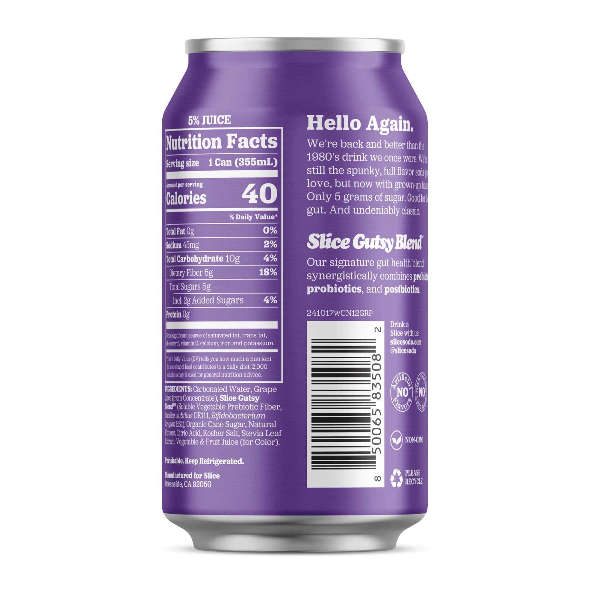 slide 4 of 7, Slice Grape Healthy Soda, 12 fl oz Can, 12 fl oz