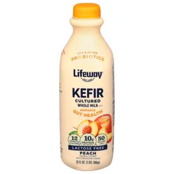 Lifeway Lactose Free Cultured Whole Milk Peach Kefir 32 fl oz