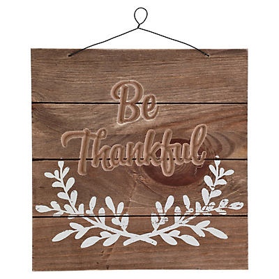 slide 1 of 1, Destination Holiday Be Thankful Wall Decor, 1 ct