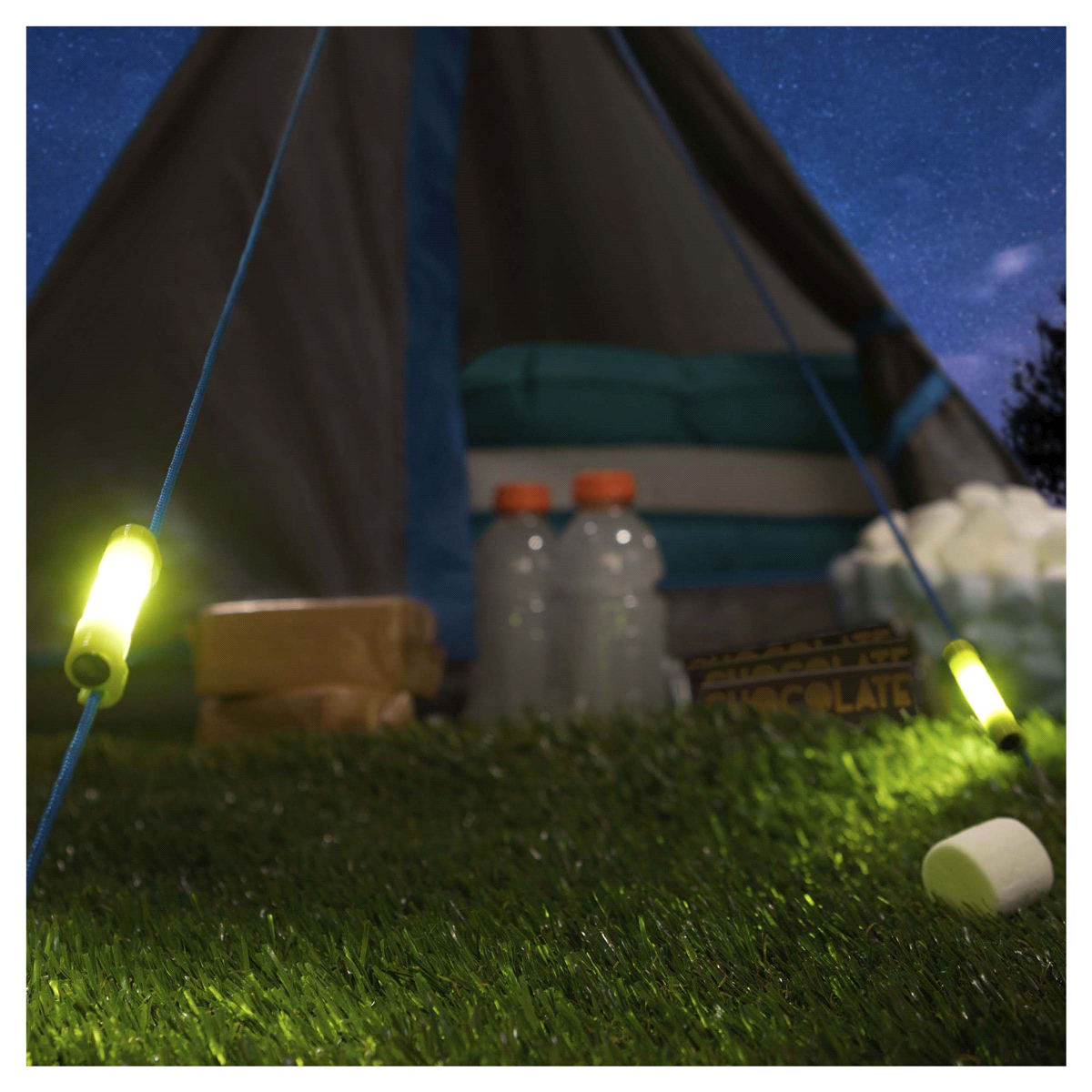 slide 2 of 9, Tent Brightz LED Tent Guyline Lights, Yellow, 4 ct