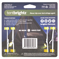 slide 9 of 9, Tent Brightz LED Tent Guyline Lights, Yellow, 4 ct