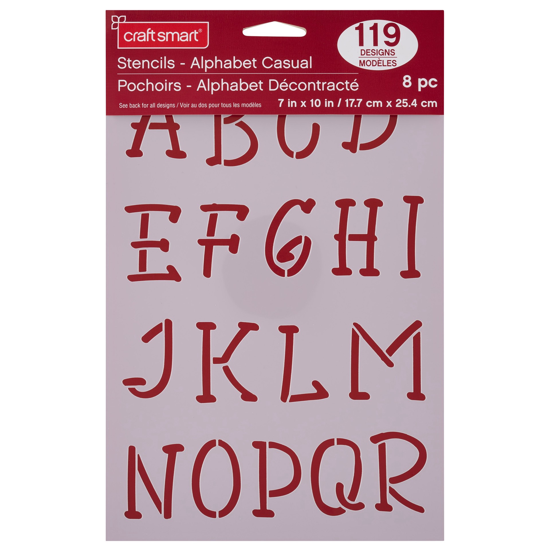 slide 2 of 4, Alphabet Casual Stencils, 7" X 10" By Craft Smart, 7 in x 10 in