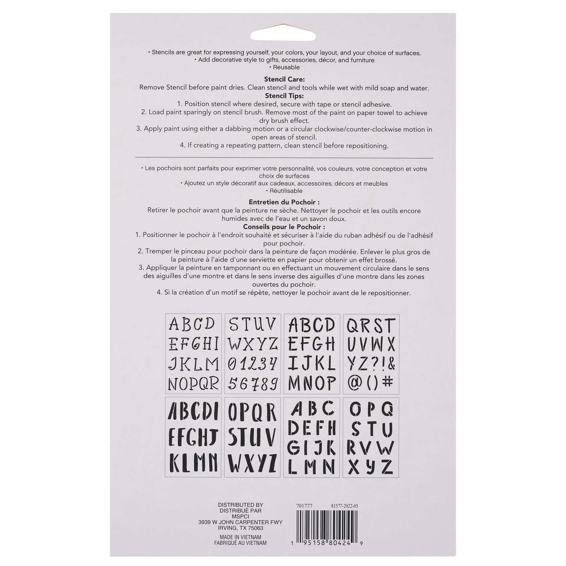 slide 3 of 4, Alphabet Casual Stencils, 7" X 10" By Craft Smart, 7 in x 10 in