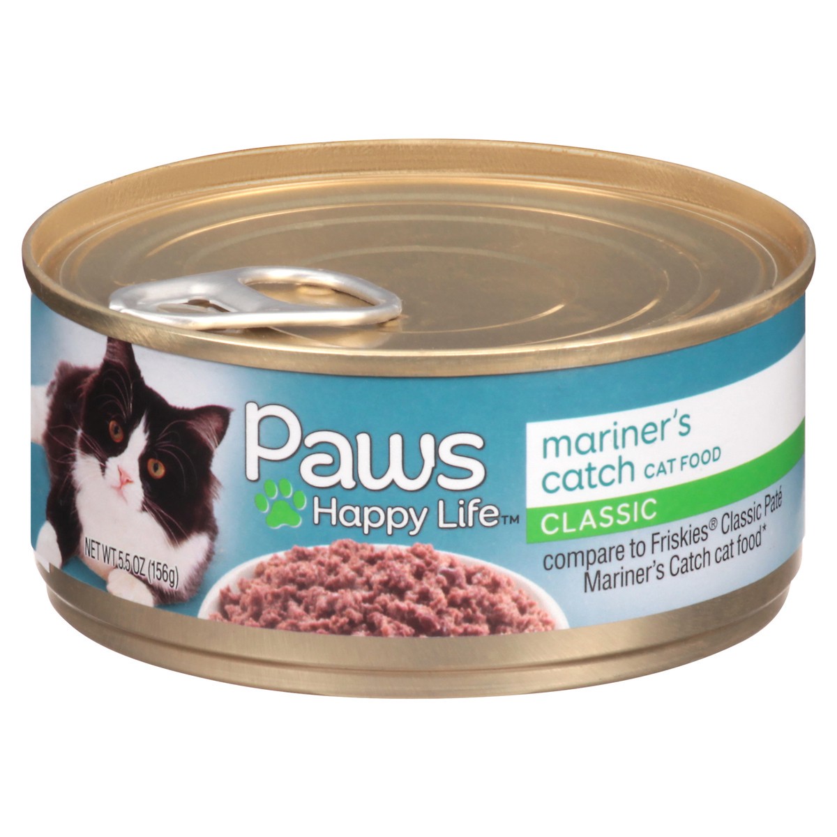 slide 1 of 9, Paws Happy Life Classic Mariner's Catch Cat Food 5.5 oz, 5.5 oz
