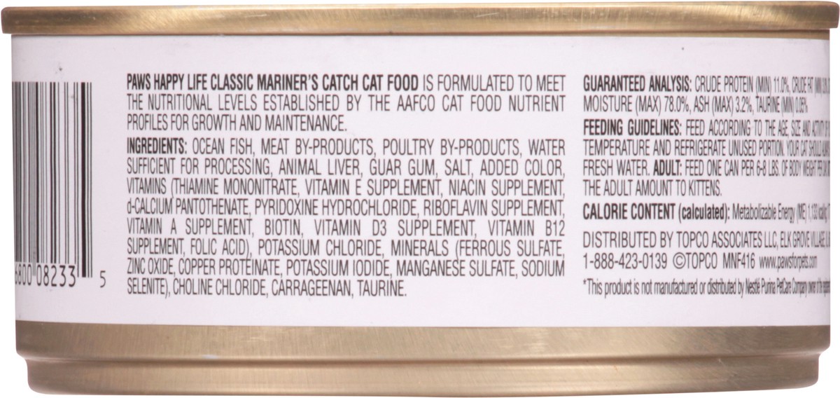 slide 5 of 9, Paws Happy Life Classic Mariner's Catch Cat Food 5.5 oz, 5.5 oz